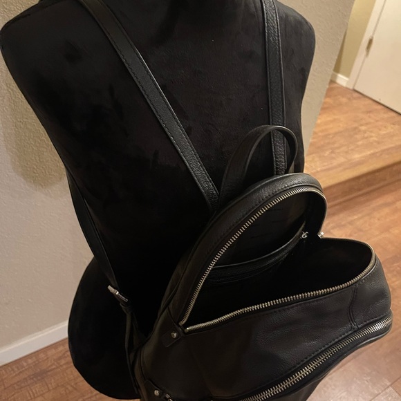 Michael Kors Black Leather Backpack - Picture 4 of 5